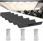 T&otilde;mmatav lainemarkiis, reguleeritav kaitse UV-kiirguse eest, p&auml;ikesekaitse, veekindel, aed, 0,9 x 4 m, tumehall