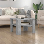 Wohnzimmer Tisch Beistelltisch Diivan Couchtisch Betongrau 60x60x42 cm Holzwerkstoff kohvilaud Wohnzimmer M&ouml;bel