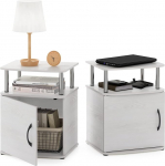 Furinno JAYA Utility Design k&uuml;ljelaud, 2 tk, valge tamm, roostevabast terasest torud