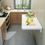 Klappbarer Wandtisch f&uuml;r Waschk&uuml;che, K&uuml;che, Esszimmer, umwandelbare Werkbank f&uuml;r Home Office, Garage, Keller, Bar, modernes Design