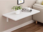 Robuster Klapptisch zur Wandmontage, mit Metallst&uuml;tze, ideal f&uuml;r kleine R&auml;ume, Mehrzweck-Arbeitsplatz zum Lernen, Computertisch und Badezimmerregal (suurus: 110 x 40 cm)