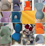 Kohandatud 6/4 tooli katte komplekt k&auml;etoe toolikate &uuml;mmargune / ebaregulaarne / eriline venitus toolikate s&ouml;&ouml;gitoa k&ouml;&ouml;gi kontorile pulmade toolikate toolikate #18, 2 t&uuml;kki