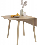 HOMCOM kokkupandav s&ouml;&ouml;gilaud, k&ouml;&ouml;gilaud 2-4 inimesele, kokkupandav laud, puidust s&ouml;&ouml;gilaud v&auml;ikestesse ruumidesse, 110 x 86 x 75 cm, naturaalsest puidust