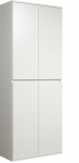 trendteam smart living - Nevada - Mitmeotstarbeline kapp - Valge - Kapp 4 ukse, 6 riiuli ja 1 riidepuudega - (B x K x S) 74 x 191 x 34 cm - K&auml;epidemevabad uksed.