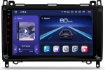 XTRONS Android 14 autoraadio Mercedes Benz W245, 9-tolline QLED IPS puuteekraan Qualcomm 665 Octa Core 8+256GB koos Navi, sisseehitatud 4G LTE Car Play DTS GPS Bluetoothiga