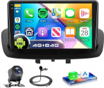 VECHTEL 4G + 64G Android 15 autoraadio Renault Megane III 2009-2014, 9-tolline HD puuteekraan koos juhtmevaba Carplay Android autoga, autoraadio koos GPS Wi-Fi USB Bluetooth FM RDS raadio tagasip&ouml;&ouml;rdumisega