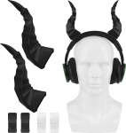 Geekria 3D Demon Horns k&otilde;rvaklappide jaoks, Devil Horns k&otilde;rvaklappide tarvikud konksu ja aasaga, Cosplay k&otilde;rvad, Devil Attachment m&auml;ngijatele ja striimijatele