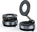Vakuum Magnetische Handyhalterung - 360&deg; Drehbar, Faltbar und Verstellbar, Starke Saugkraft Auto Handyhalterung f&uuml;r iPhone 12-16 Pro Max & Android, Schwarz
