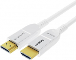 8K fiiberoptiline HDMI kaabel 10 meetrit, pikk aktiivne HDMI 2.1 kaabel 48 Gbps Ultra High Speed 8K @ 60Hz 4K @ 120Hz HDR10 eARC 3D HDCP 2.3 &uuml;hildub s&uuml;learvuti, monitor, PS5, PS4, Xbox, HDTV - valge