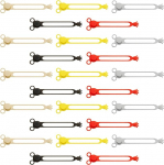 Wiederverwendbare Silikon-Kabelbinder, Premium-Kabelbinder-Clips und Kabelhalter, einfach aufzuziehen, rundes Loch-Design f&uuml;r Zuhause, B&uuml;ro, ideale L&ouml;sung f&uuml;r Ordnung in Draht (5 v&auml;rvi), 25 St&uuml;ck