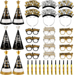 Toyvian aastavahetuse peotarbed 2023, Happy New Year Party Favors Kit, 2023 aastavahetuse prillid Headband kaelakeed Blowouts Happy New Year Decorations 2023, New Year Party Favors for Kids