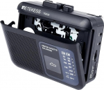 Retekess TR606 Kaasaskantav kassetim&auml;ngija, kassettmagnetofon, v&auml;ike FM AM raadio, 3,5 mm k&otilde;rvaklapipesa, v&auml;ike kassetim&auml;ngija, kiire ette- ja tagasivool (must)