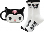 Kuromi 3D kruus ja sokkide komplekt - ametlik Sanrio litsentseeritud toode portselanist kohvikruus 350ml 3D Kuromi motiiviga ja pehmed sokid (UK 4-7) kinkekomplekt f&auml;nnidele.