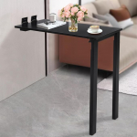 Klapptisch zur Wandmontage, 75 x 40 cm, multifunktionaler Ess- & K&uuml;chentisch, platzsparender Schreibtisch f&uuml;r Zuhause, B&uuml;ro, Esszimmer, K&uuml;che (Schwarz)