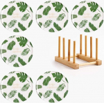 Kunststoff-Tischset, Untersetzer mit Aufbewahrungsregal, hitzebest&auml;ndige Tischset, Western-Restaurant-Tischset, Bar-Tischset, Kaffeetassen-Matte, Tischsets (#4)