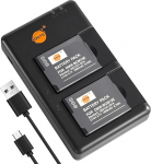 DSTE 2PCS DMW-BCM13E DMW-BCM13 (1800mAh/3.7V) Batterie & Ladeger&auml;t Compatible f&uuml;r Lumix DMC-LZ40 DMC-TZ41 DMC-TZ55 DMC-TS5 DMC-TZ60 DMC-ZS30 DMC-ZS35 DMC-ZS40 DMC-ZS50