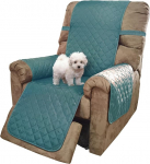 U-NICE HOME Liegestuhlbez&uuml;ge, wendbar, Haustierbez&uuml;ge f&uuml;r Hunde, mit elastischen B&auml;ndern, wasserabweisend, Rautensteppung (71,1 cm, &Uuml;bergr&ouml;&szlig;e, Blau/Beige)