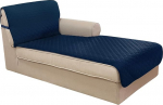 U-NICE HOME Sectional Diivan Cover koer Chaise Lounge Reversible m&ouml;&ouml;bli kaitsja Pet Cover elastse reguleeritava rihmaga (Chaise Lounge, merev&auml;e/karamell)