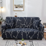 Bedruckter Sofabezug Super-Stretch waschbarer M&ouml;belschutz Universal-Sofa-Schonbez&uuml;ge Schnitt mit elastischen unteren Couchbez&uuml;gen -18-2-Sitzer (145-185 cm)