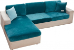 Universaalne Stretch Velvet Diivan Padja katted diivanile L kuju diivan kate Pehme kaitsev Slipcover L-kujuline diivan asendamine elastse servaga (1 istekoha kate, sinine j&auml;rv)