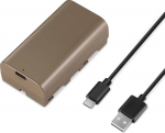 NEEWER NP-F550 3500mAh asendusaku, 2,9 tundi t&auml;ielikku laadimisaega USB C-t&uuml;&uuml;pi pordi/kaabliga, laetav kaamera-kaamera videovalgusmonitori aku, mis &uuml;hildub Sony NP-F550 F750 F950 F970-ga.