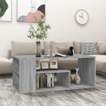 K&otilde;rvallaud elutoas 105 x 55 x 32 cm koos hoiuruumiga Kohvilaud Stiilne kaasaegne magamistoa laud &Otilde;ppet&ouml;&ouml; kohvilaud Cout laud Diivanilaud puidust materjalist Hall