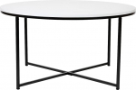 Flash Furniture diivanilaud elutuppa, puukomposiit, valge/matt must