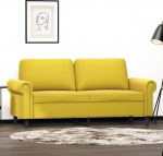 Homgoday 2-kohaline diivan k&uuml;lalisdiivan Modernne diivan diivan seljatoega k&auml;etoega Kangast diivan iste diivan istumis m&ouml;&ouml;bel diivan elutuppa magamistuba kollane 140 cm Velvet