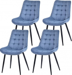 S&ouml;&ouml;gitooli komplekt 4 tooli - kaasaegsed ergonoomilised toolid skandinaavia disainiga - mugavad polsterdatud istmed 53 x 43 cm s&ouml;&ouml;gituppa, elutuppa v&otilde;i kontorisse.