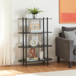 [en.casa] &Oslash;vre raamaturiiul 4 riiuliga raamaturiiul 108 x 80 x 30 cm Must