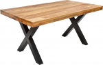 Riess Ambiente soliidne s&ouml;&ouml;gilaud Iron Craft 160 cm Mango Wood t&ouml;&ouml;stuslik disain X-jalgadega konverentsilaud