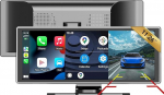 11,26-tolline kaasaskantav autoraadio - traadita CarPlay, Android Car, AirPlay, Android Cast koos tagantj&auml;rele vaatamise kaameraga, IPS puuteekraan, GPS-navigatsioon, Bluetooth, USB, AUX, sisseehitatud k&otilde;lariga