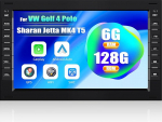 CAMECHO [6GB + 128GB 8Core] Android 15 autoraadio VW Golf 4 Polo Sharan Jetta MK4 T5 Multivanile koos Navi, 7-tolline Double DIN autoraadio koos Carplay Android Car Bluetooth Mirror Link FM / RDS 32EQiga