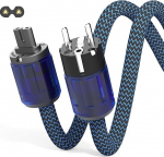 Monosaudio D525 High-End HiFi toitejuhe 12 awg, joonis 8 Audiophile toitejuhe 1 m OFC varjestusega, C7 IEC kaabel EU Schuko pistikuga DVD/V&otilde;imendi/Dekooder/Subwoofer/AMP jaoks