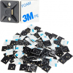 25mm x 25mm isekleepuvad kaablisideme klambrid juhtmekinnitustele XHF2018, mustad