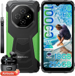 Blackview Fort 1 (18+256) v&auml;litingimustes kasutatav mobiiltelefon ilma lepinguta 10000 mAh, Android 15 v&auml;litingimustes kasutatav nutitelefon, 6,56-tolline 90 Hz ultra &otilde;huke ehitusplatsi mobiiltelefon, IP69K veekindel, NFC/GPS/Gemini AI