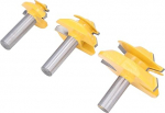 1/2-Zoll-Schaft-Fr&auml;ser-Bit-Set, 45-Grad-Arretierung, Gehrung, Holzbearbeitung, Fr&auml;swerkzeuge f&uuml;r MDF-Massivholz-Spanplatten, 3 Verschiedene Gr&ouml;&szlig;en Erh&auml;ltlich