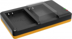 Topeltlaadija USB v&otilde;rku Olympus BLN-1 BLN1 / Pen E-P5 / OM-D E-M1, E-M5 (Mark I, II) / Pen-F - sisaldab 2A toiteallikat (2 akut saab laadida samaaegselt)