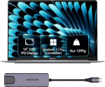 GEEKOM GeekBook X16 Pro s&uuml;learvuti, 1299g metallist korpus, 16-tolline 2.5K, Intel Core Ultra 9-185H, 32GB LPDDR5x 7500MT/s, 2TB SSD, USB4, s&otilde;rmej&auml;ljelugeja, DTS:X Ultra, kuni 17h aku, Copilot, Windows 11 Pro