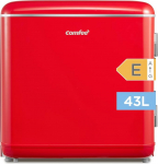 Comfee RCD50RE2EURT(E) v&auml;ike k&uuml;lmik, 47 liitrit, retro disain, minik&uuml;lmik monouksega, reguleeritav termostaat, vaikne, sobib koju, kontorisse ja hotelli, punane [energiaklass E]
