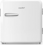 Comfee RCD50WH1RT(E) Mini Fridge/Retro Fridge / 47 L Cool Box / 50 cm Height / 100 kWh per Year / Adjustable Temperature Control / Adjustable Feet / White