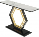 Konsolentische f&uuml;r den Flur, schmaler Konsolentisch, Couchtisch, Tischplatte aus Steinplatten, schmale Flurtische f&uuml;r den Eingangsbereich, Flurtisch