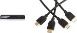 Panasonic DVD-S700EG-K DVD-m&auml;ngija (Multiformaatne taasesitus koos xvid, MP3 ja JPEG, USB 2.0, HDMI, SCART) Must & Amazon Basics Kiire HDMI-kaabel 2.0, 1,8 m, 2 tk.