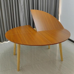 Faltbare runde Tischplatte, 119 cm - 240 cm Durchmesser, platzsparendes Holzdesign f&uuml;r den Innen- und Au&szlig;enbereich, perfekt f&uuml;r Picknicks, Partys, Bankette und Hochzeiten