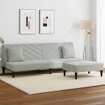 2-osaline diivanikomplekt koos pehmendusega Polsterdatud diivan Diivan Elutoa diivan K&uuml;lalisdiivan Lounge diivan Istme m&ouml;&ouml;bel Diivan elutoa kontorisse vastuv&otilde;tu helehall sametist