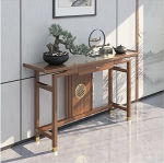 Eingangstisch, Eingangstisch aus Massivholz - Schlichter Zen-Konsolenschrank for Flur und Wohnzimmer Konsolentisch(Light Brown,100cm)