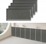 Tokenhigh Anti-Collision Wall Upholstery for Kids, Padded Wall paneelid, 3D Wall Stickers, Self-Adhesive Headboard paneelid (Dark Grey)