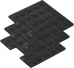 Asenduss&ouml;efilter KF 17134 Amica pliidipildujale - sobib KH 17101 E, KH 17106 E - must - 3 komplekti s&auml;&auml;stukomplektis