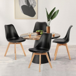 NEWBULIG Mid-Century s&ouml;&ouml;gitoa toolid 4 moodsa s&ouml;&ouml;gitooli komplekt Elutuba magamistuba &otilde;ues Lounge tool PU nahast polster ja puidust jalad