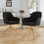 Hawthyhome s&ouml;&ouml;gitoa toolid, 360&deg; p&ouml;&ouml;rlevad toolid koos k&auml;etugedega, komplekt 2, p&ouml;&ouml;ratavad Corduroy s&ouml;&ouml;gitoa toolid, k&ouml;&ouml;gitool metallist raamiga ja seljatoega s&ouml;&ouml;gituppa, elutuppa, kontorisse.